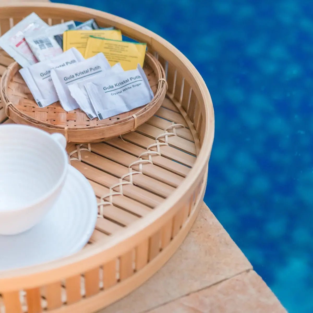 SENAYAN Rond Bamboe Dienblad Ø40 cm – Decoratief Serveerblad