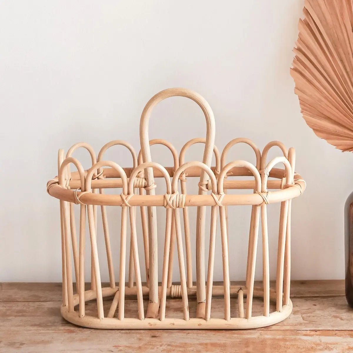 KUNO Handgemaakte Kranten- & Tijdschriftenmand van Rotan