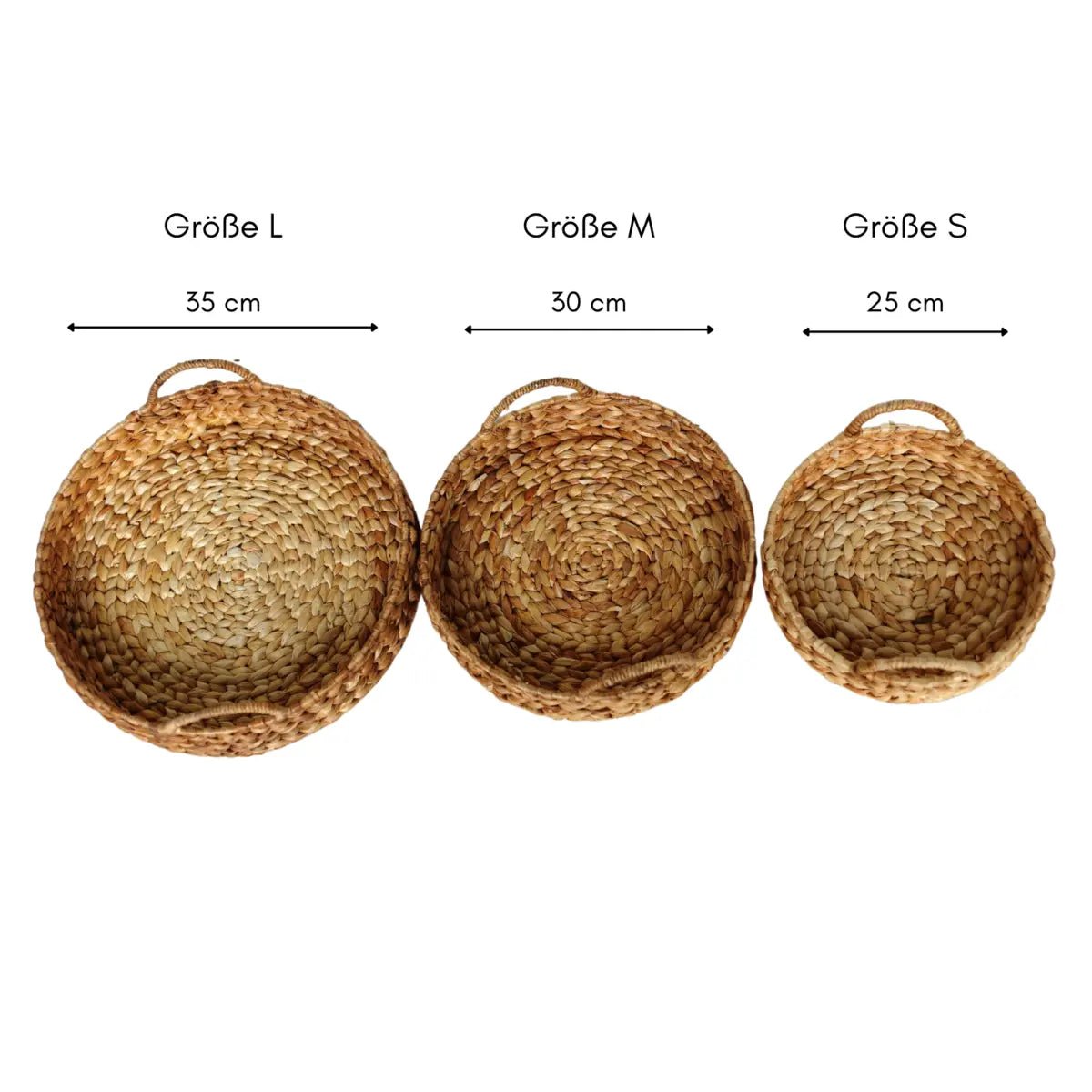 Decoratief Dienblad MATAHARI van Waterhyacint 3 Maten