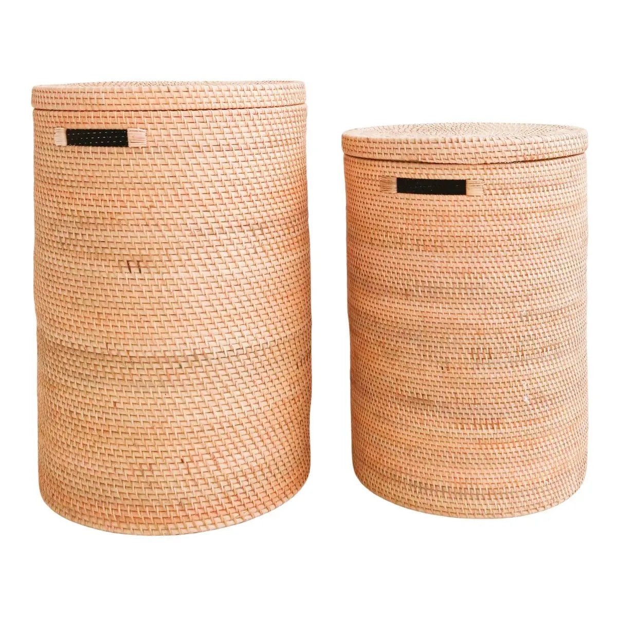 Wasmand met Deksel SARI van Rotan | Opbergmand in 2 Maten