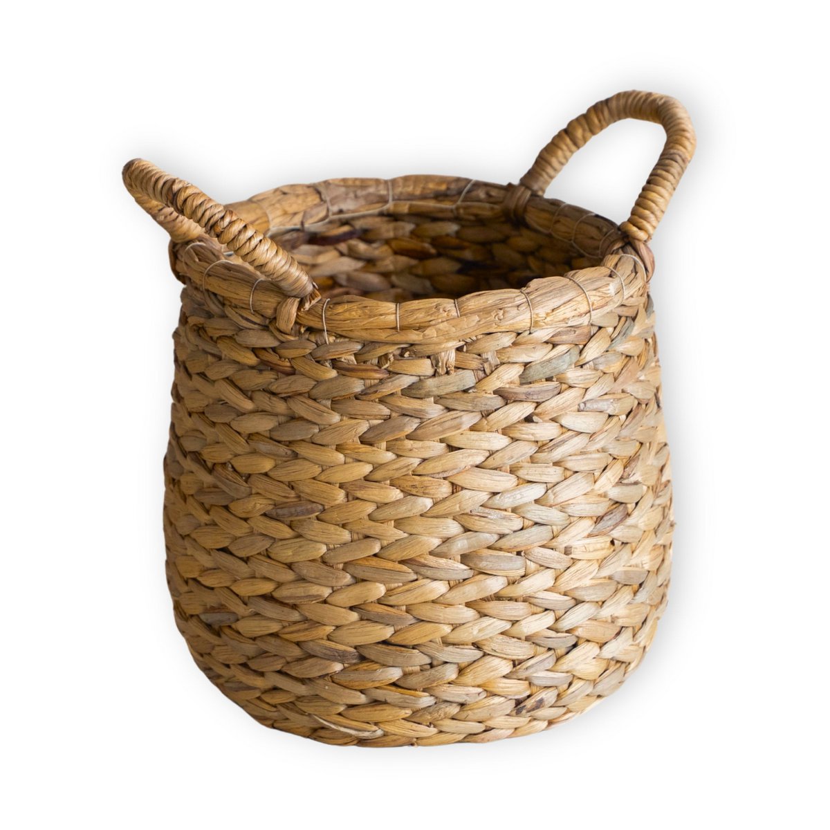 CITRA Ronde Wasmand – Boho Opslagmand van Waterhyacint | 2 Maten