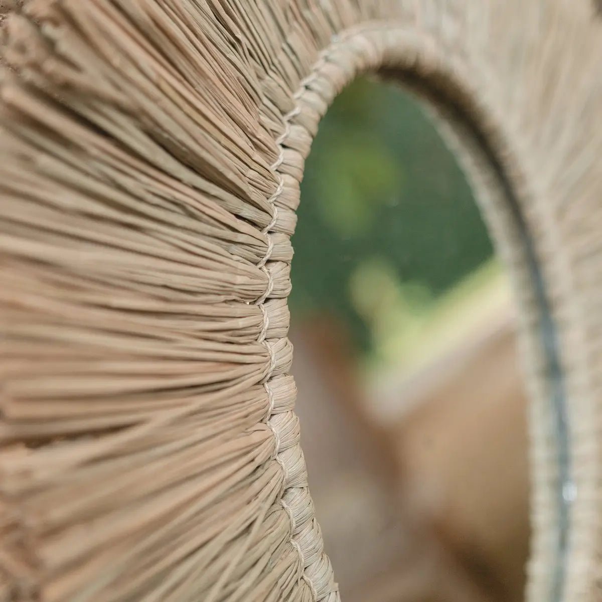 Wandspiegel RIMBA – Ronde Zeegras Spiegel, Ø60 cm