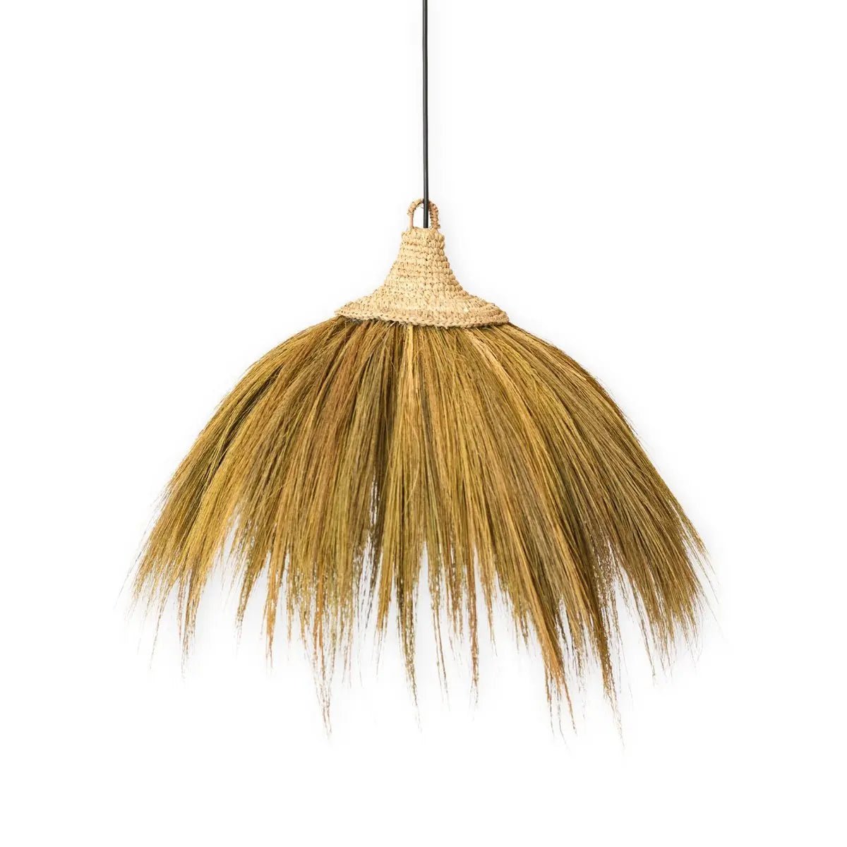 Zeegras Hanglamp MAWANA – Boho, Ø53 cm, Met Franjes