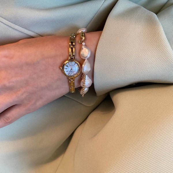 Unieke barokke parelmuntkralenarmband