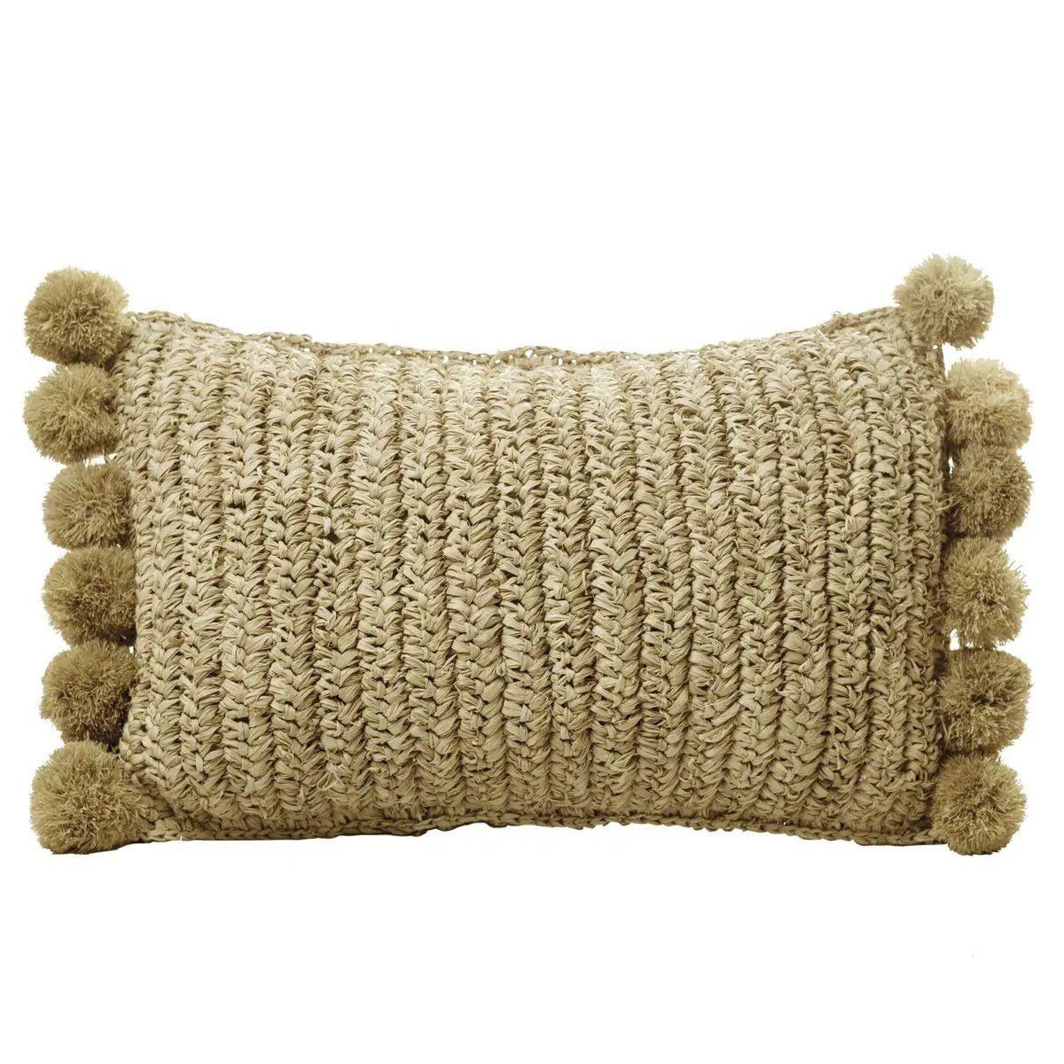 Sierkussen SANUR – Decoratief Sofa Kussen van Raffia