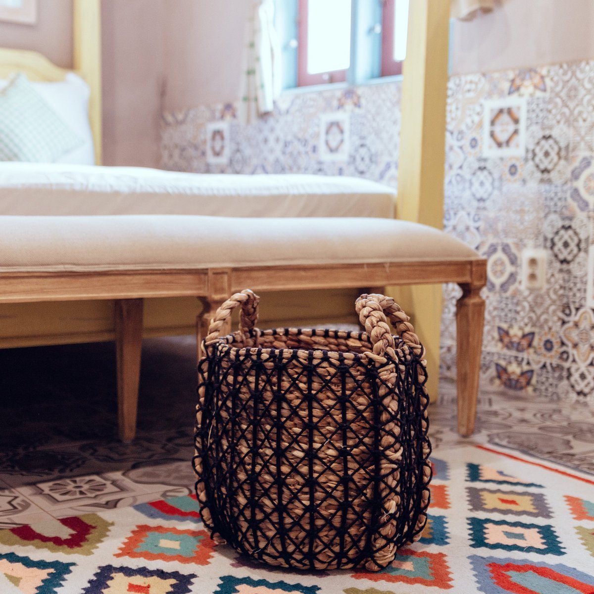 PRAYA Wasmand & Plantenmand – Gemaakt van Waterhyacint