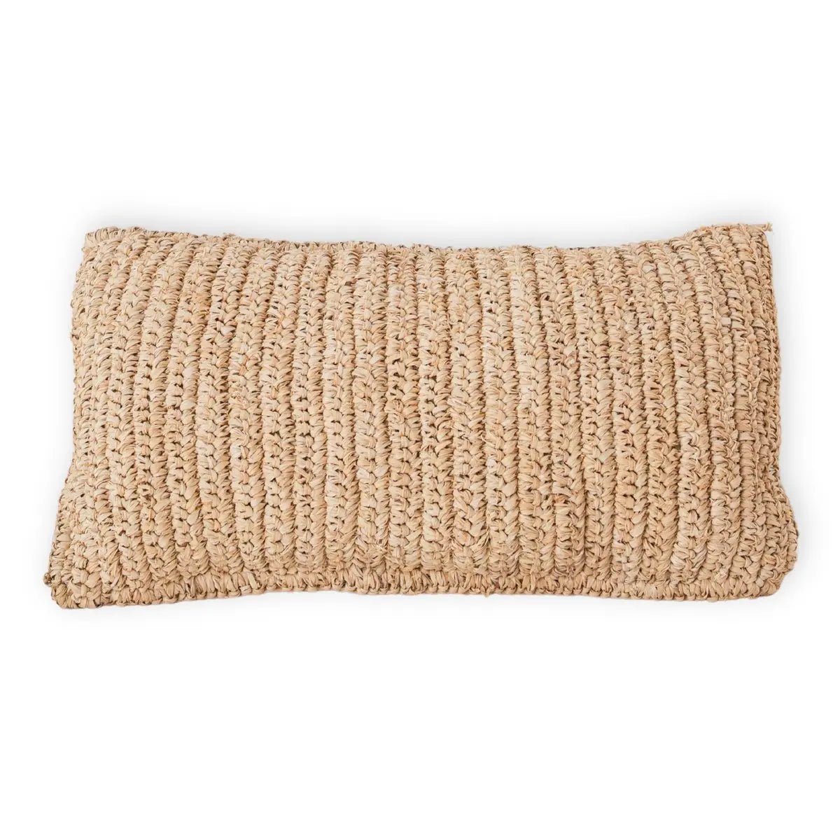 Sierkussen DALUNG – Raffia Decoratief Bankkussen, 50x30 cm