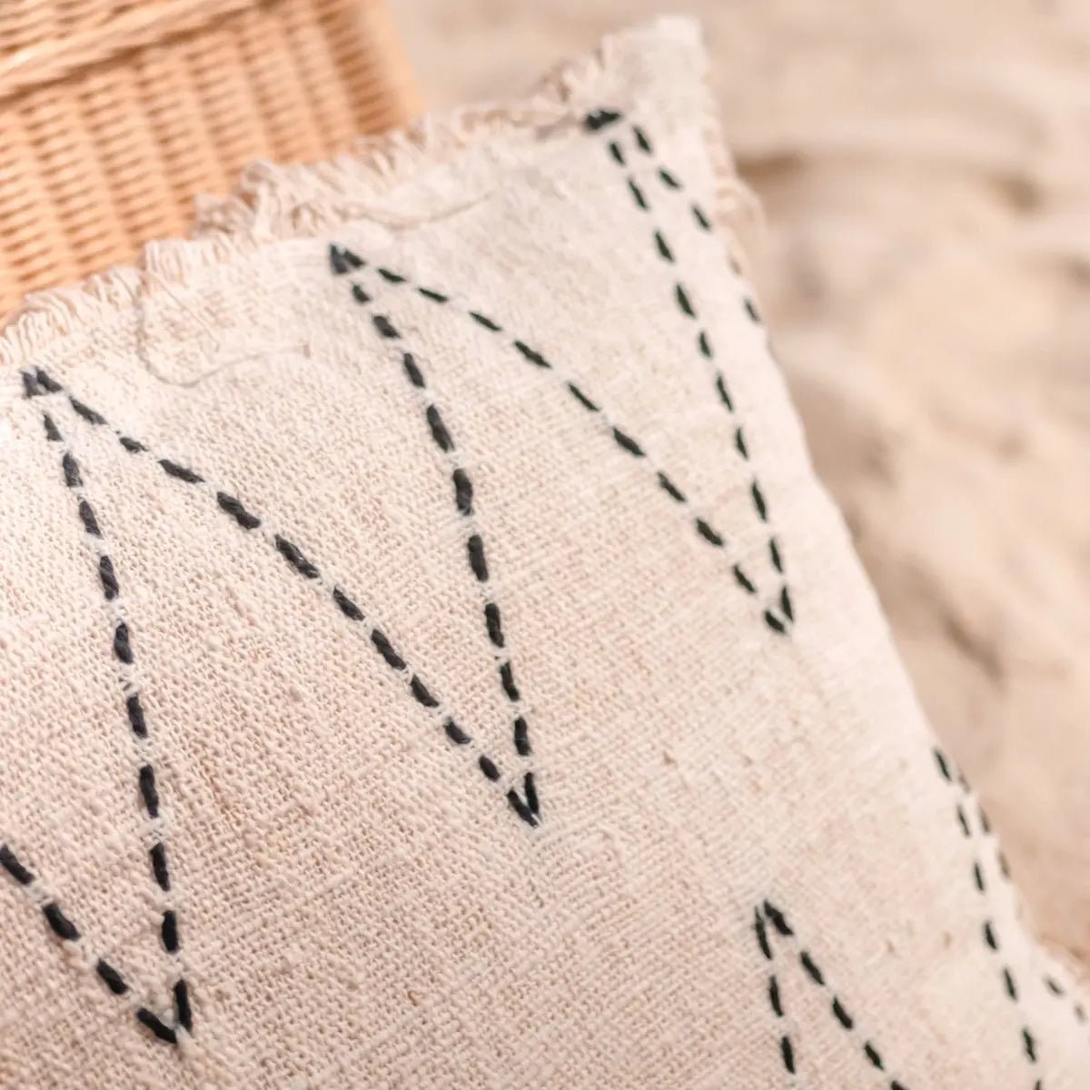 Kussensloop PITU – Handgeweven Katoenen Bankkussen, 2 Maten