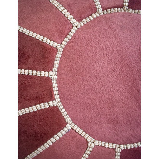 Fluwelen Poef Roze – Gevuld & Comfortabel