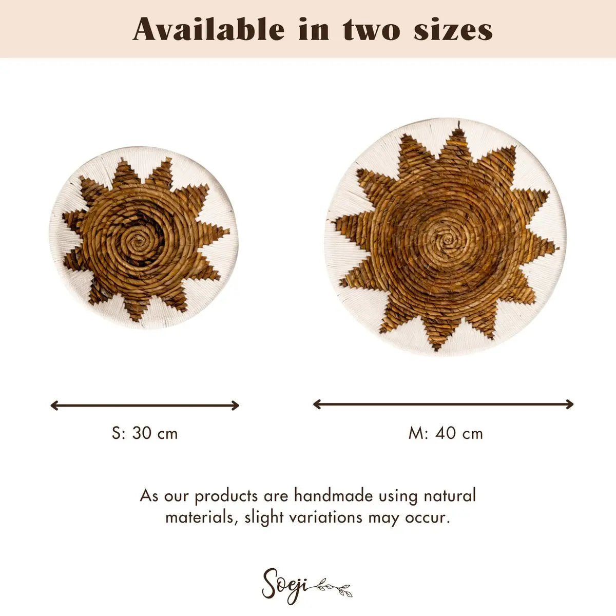 ADARI Ronde Boho Wandmand – Geweven Wanddecoratie met Sterpatroon