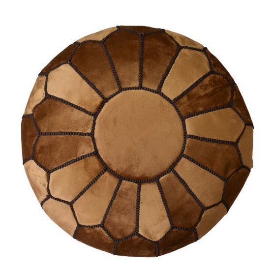 Velvet Pouffe – Karamelbruin
