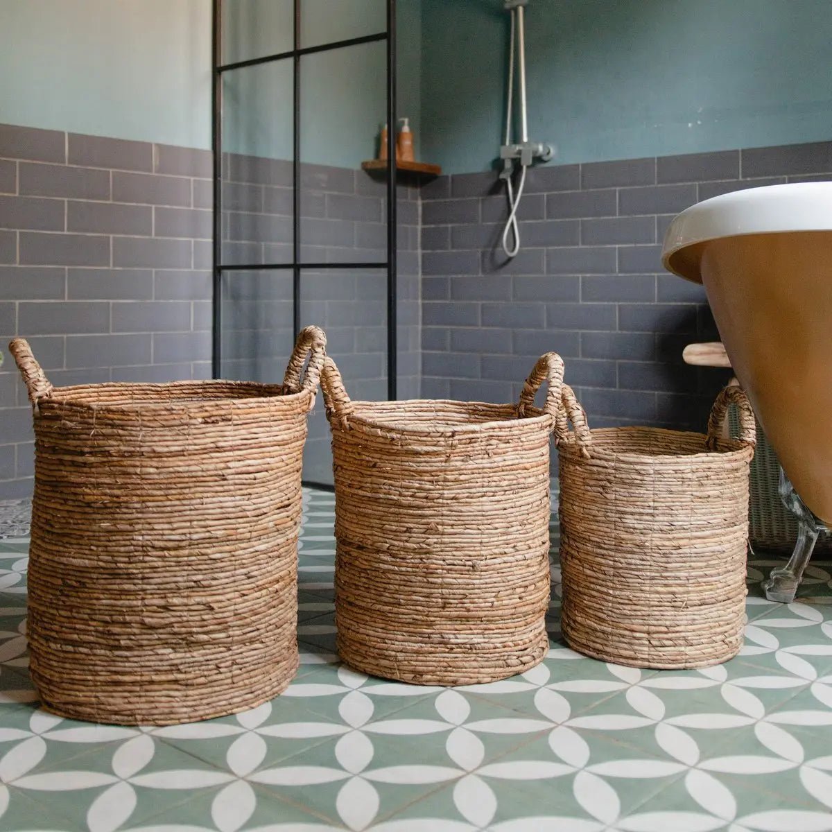 SYAILENDRA Bananenvezel Mand – Handgemaakt in 3 Maten