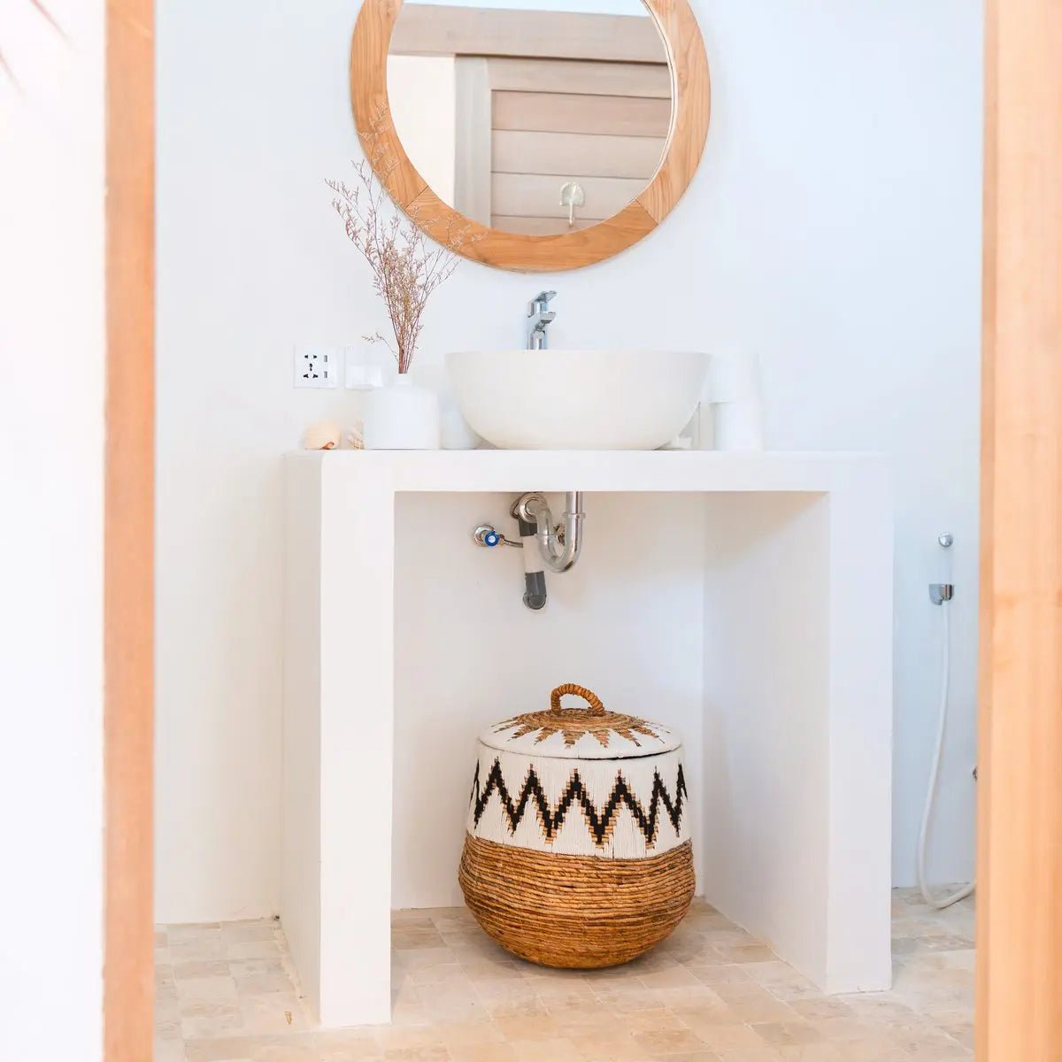 PALEM Ronde Boho Wasmand – 3 Maten