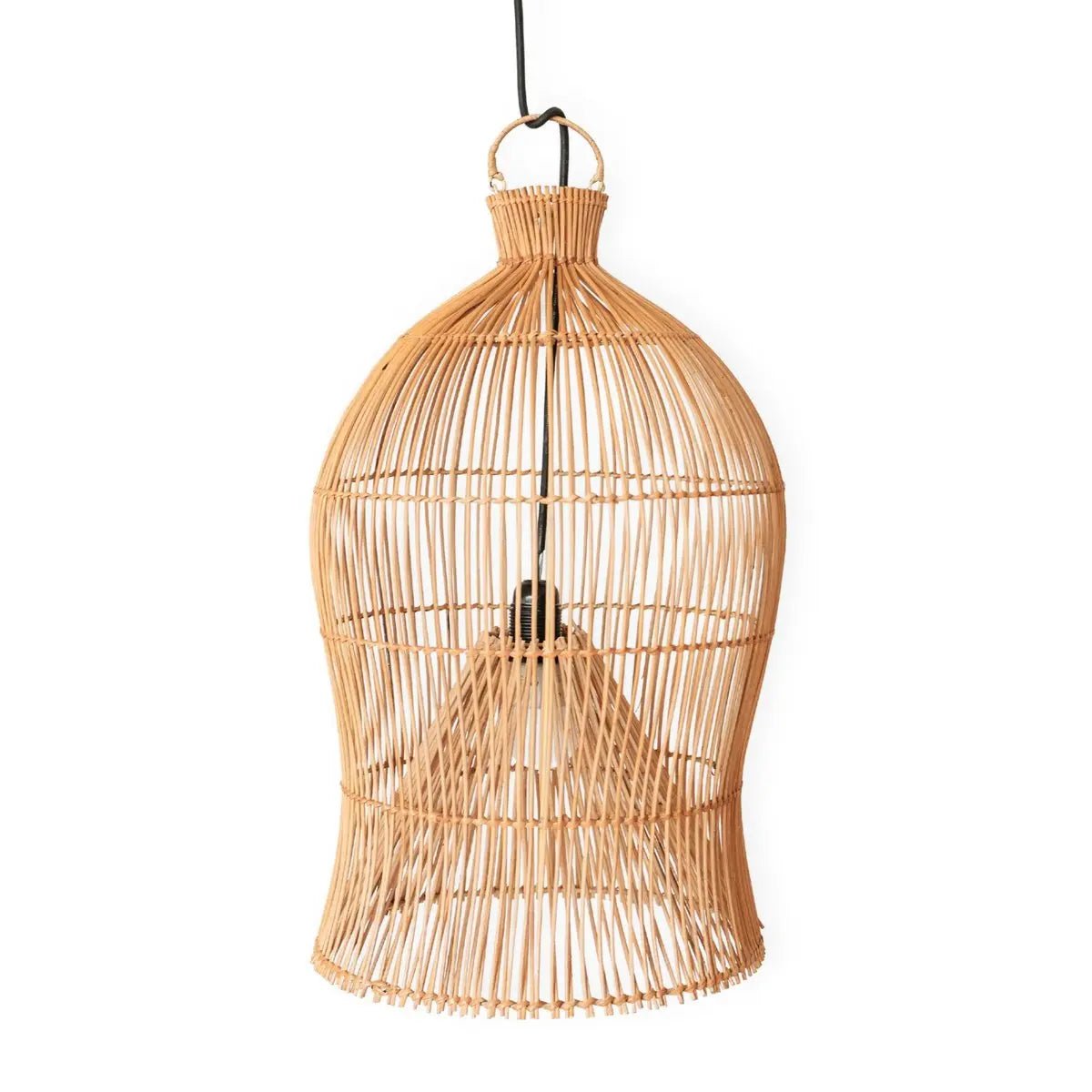 Rotan Lampenkap MAHARA – Boho Hang- & Plafondlamp Ø35 cm