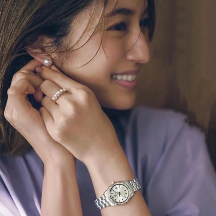 Zoetwaterparel Bloemkroonringen - Verstelbaar