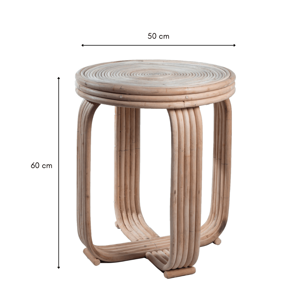 Rotan Bijzettafel KANTHI – Stijlvolle Banktafel & Bijzettafel