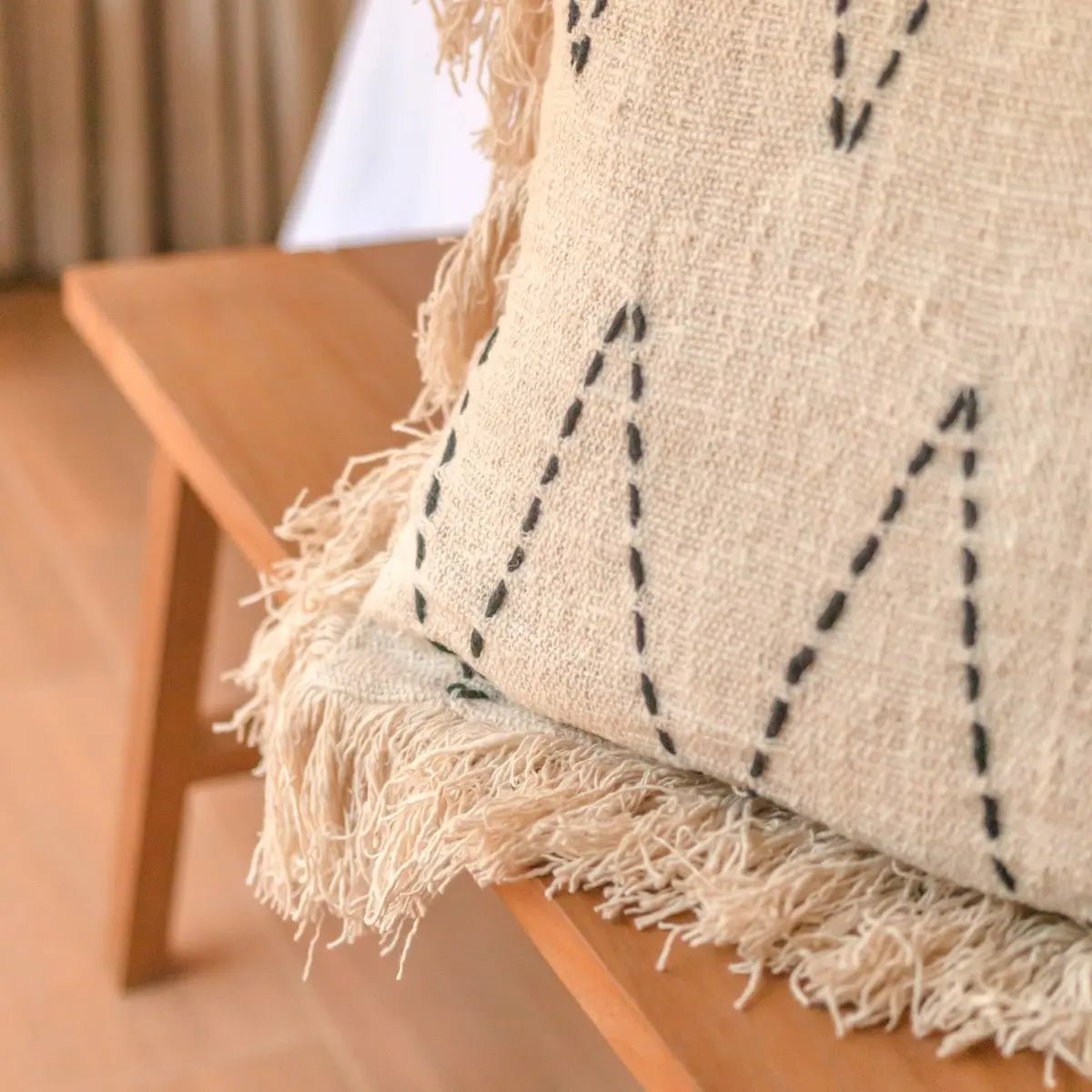 Kussensloop PITU – Handgeweven Katoenen Bankkussen, 2 Maten