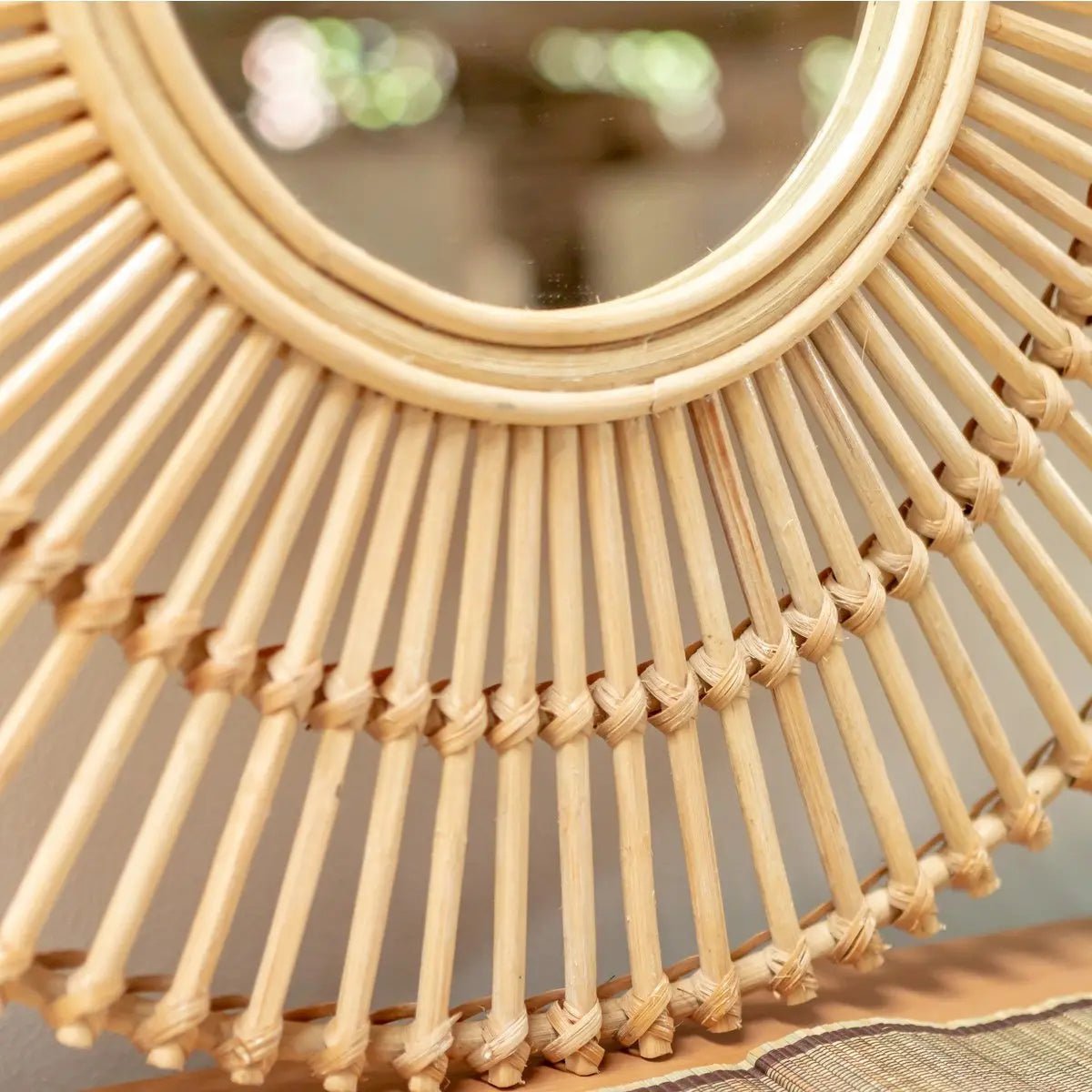 Wandspiegel BUMI – Ronde Rotan Spiegel, 58 cm, Handgemaakt