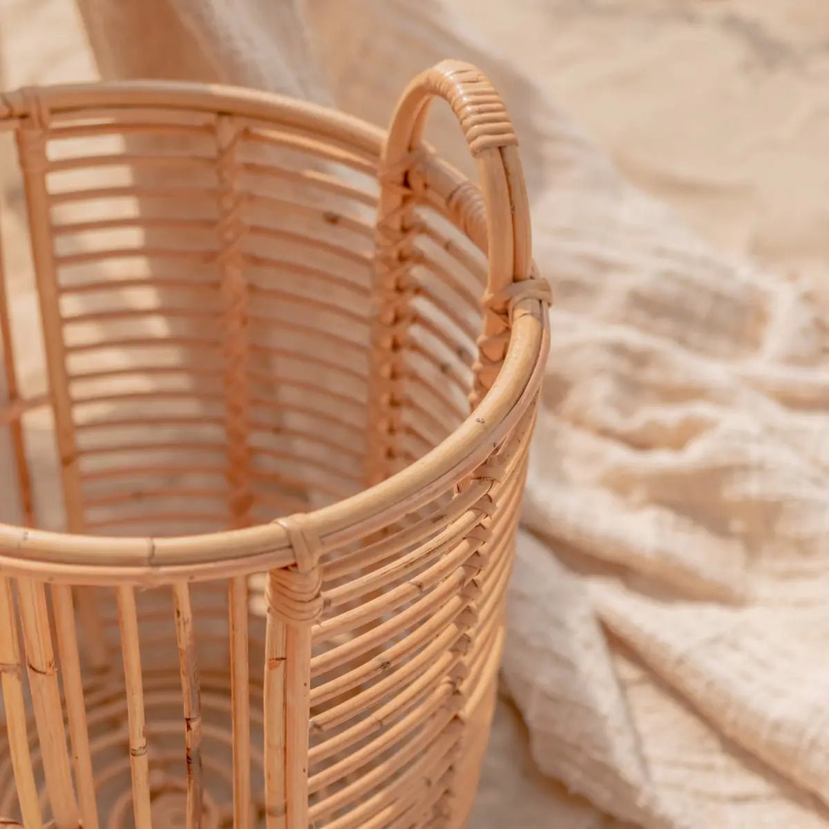 JEMUH Wasmand, Plantenmand & Opbergmand – Gemaakt van Rotan