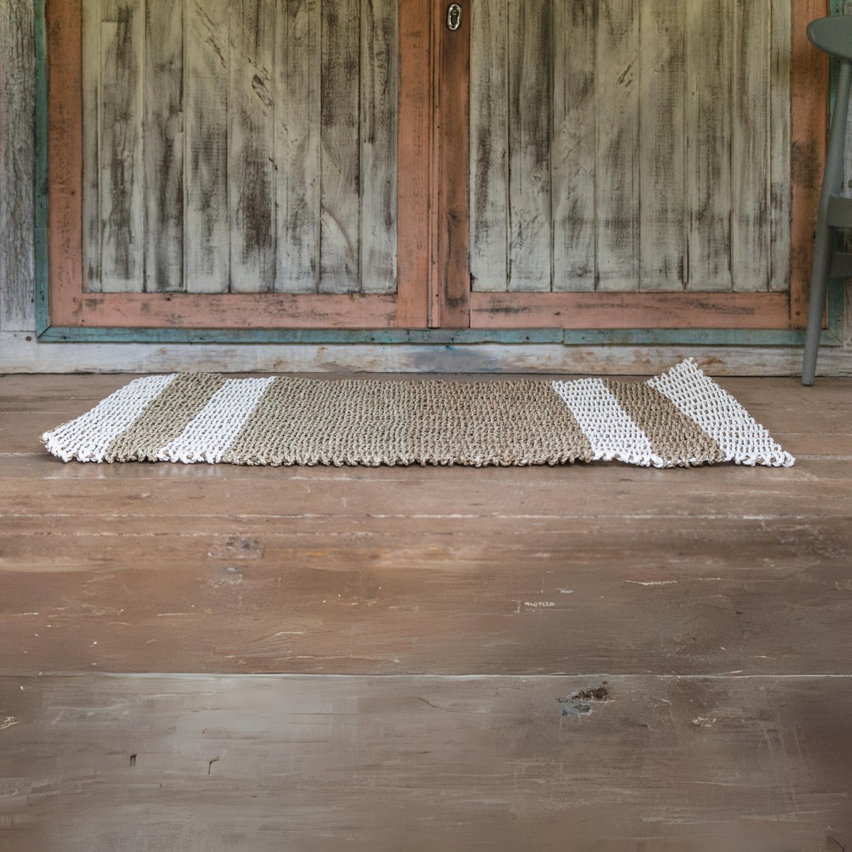 Zeegras Tapijt 120x60 cm – Gestreept Vloerkleed SEWU | Natuurlijk & Handgemaakt
