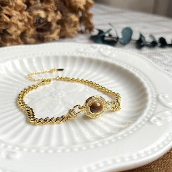 Kettingarmband met tijgeroogsteen