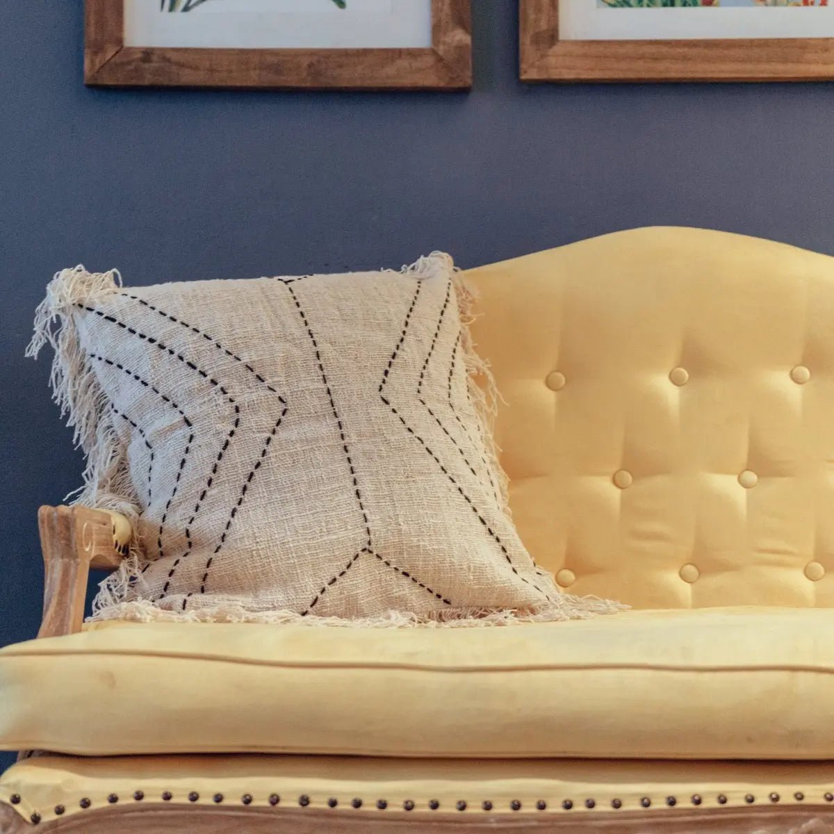 Kussensloop FLORES – Decoratief Katoenen Bankkussen, 2 Maten