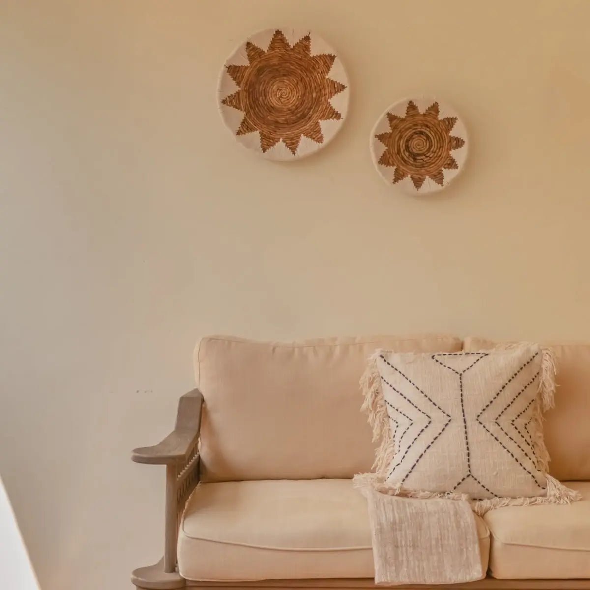 Kussensloop FLORES – Decoratief Katoenen Bankkussen, 2 Maten