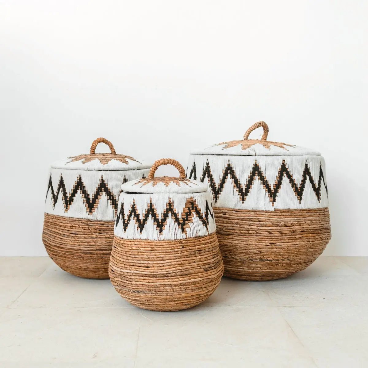 PALEM Ronde Boho Wasmand – 3 Maten