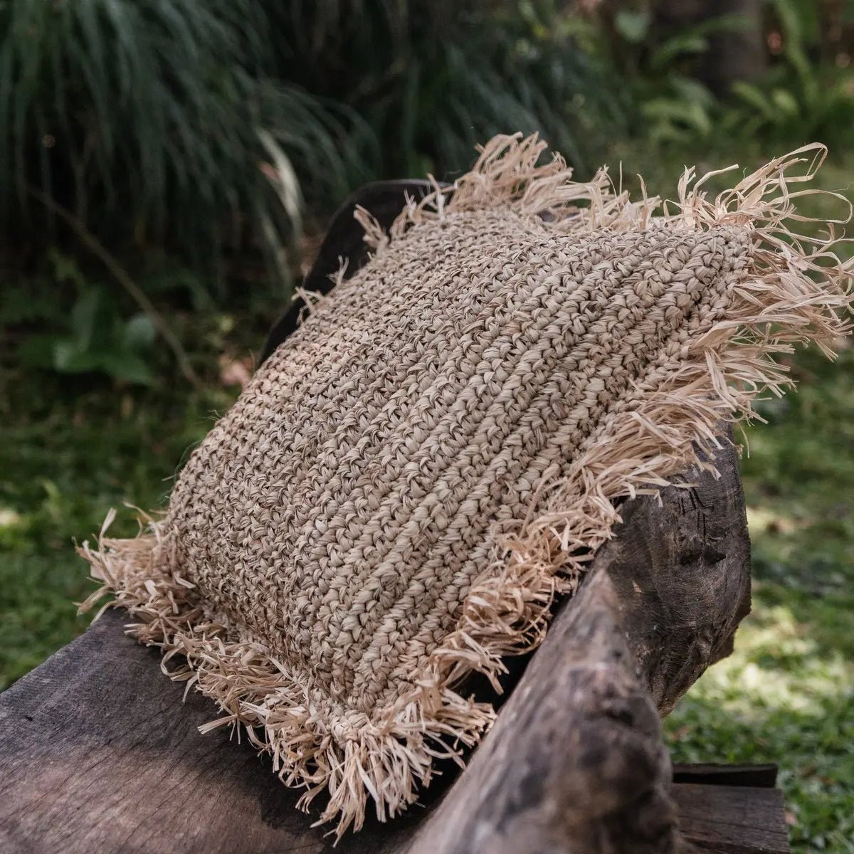 Sierkussen GANDI – Met Vulling, Raffia