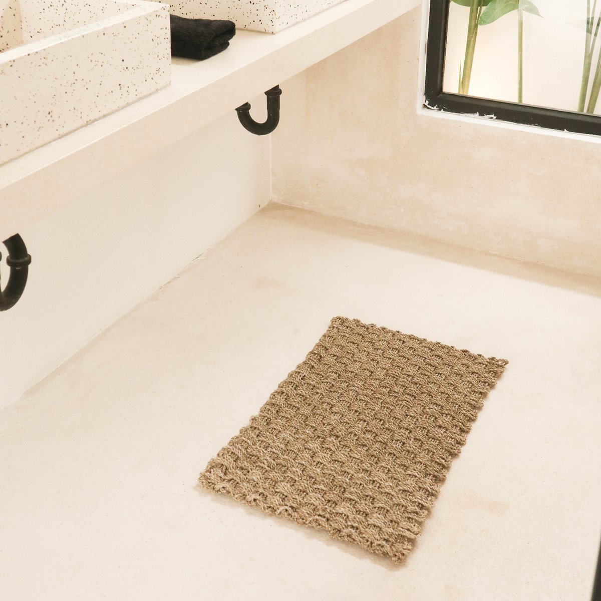 Handgeweven Zeegras Deurmattapijt 72x45 cm – Natuurlijke Vezels | NIRAMA