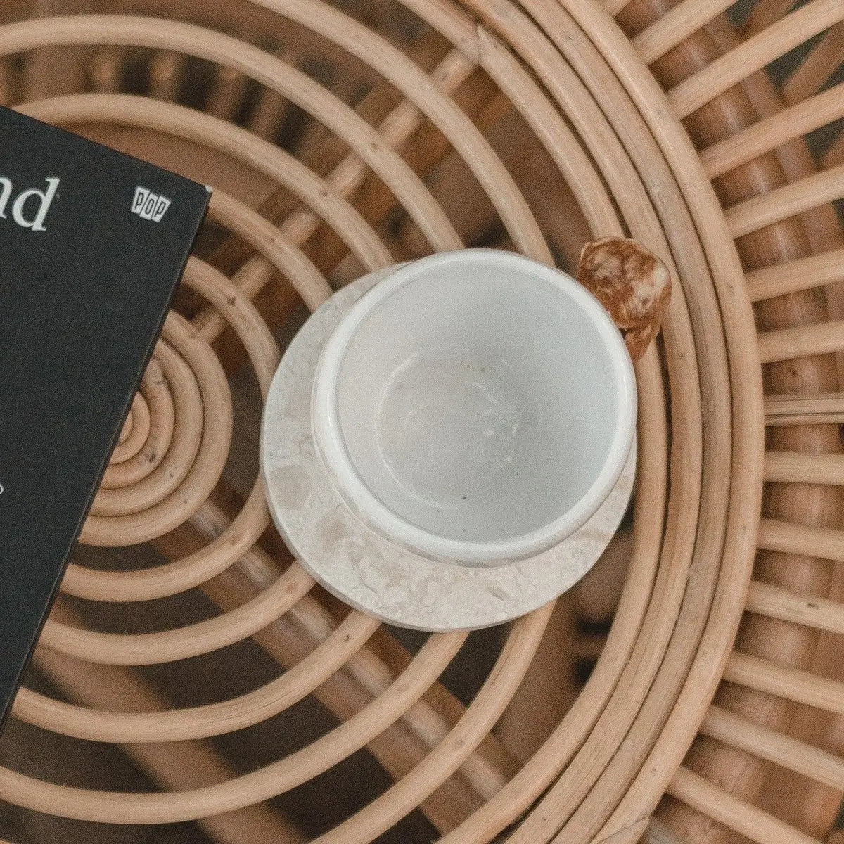 Ronde Witte Marmeren Onderzetters RANUKA | Set van 4 of 8