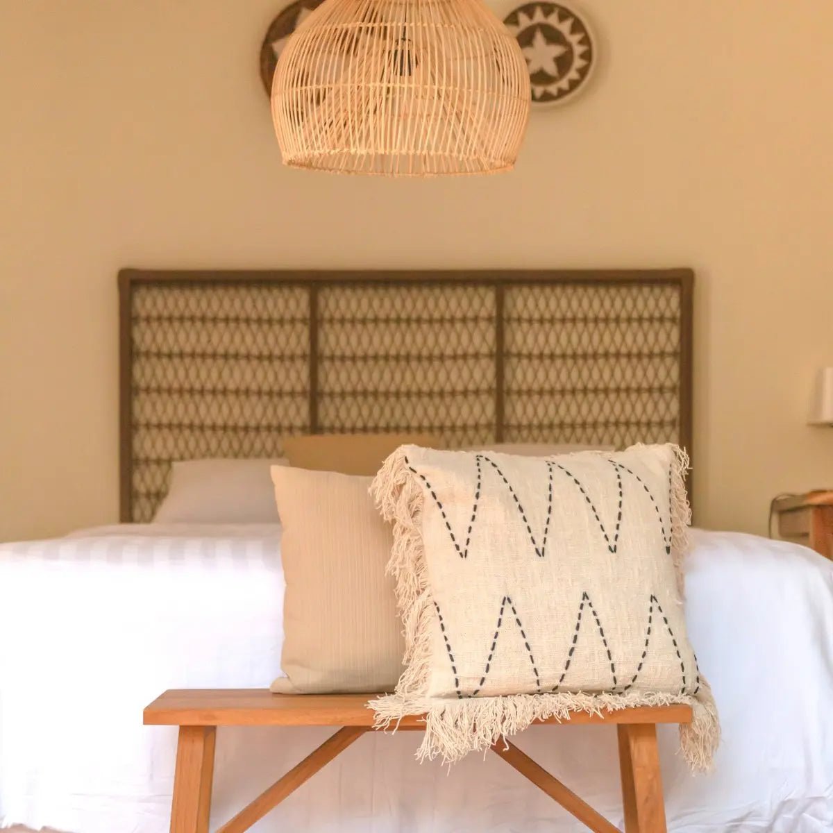 Kussensloop PITU – Handgeweven Katoenen Bankkussen, 2 Maten