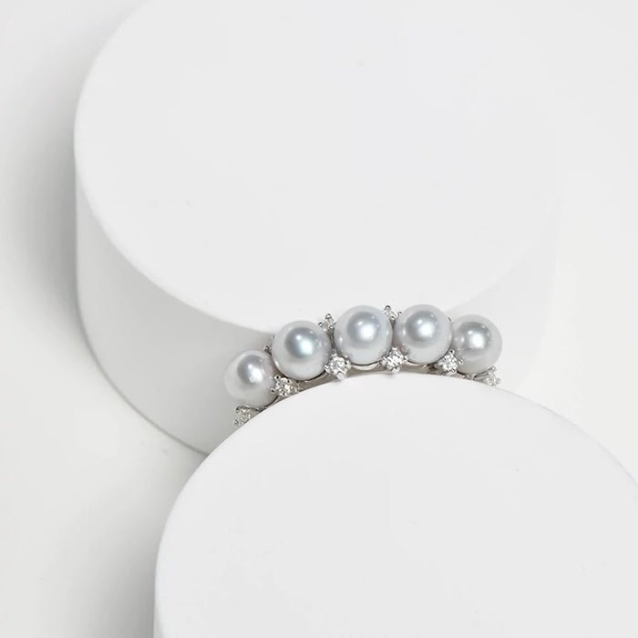 Zoetwaterparel Bloemkroonringen - Verstelbaar