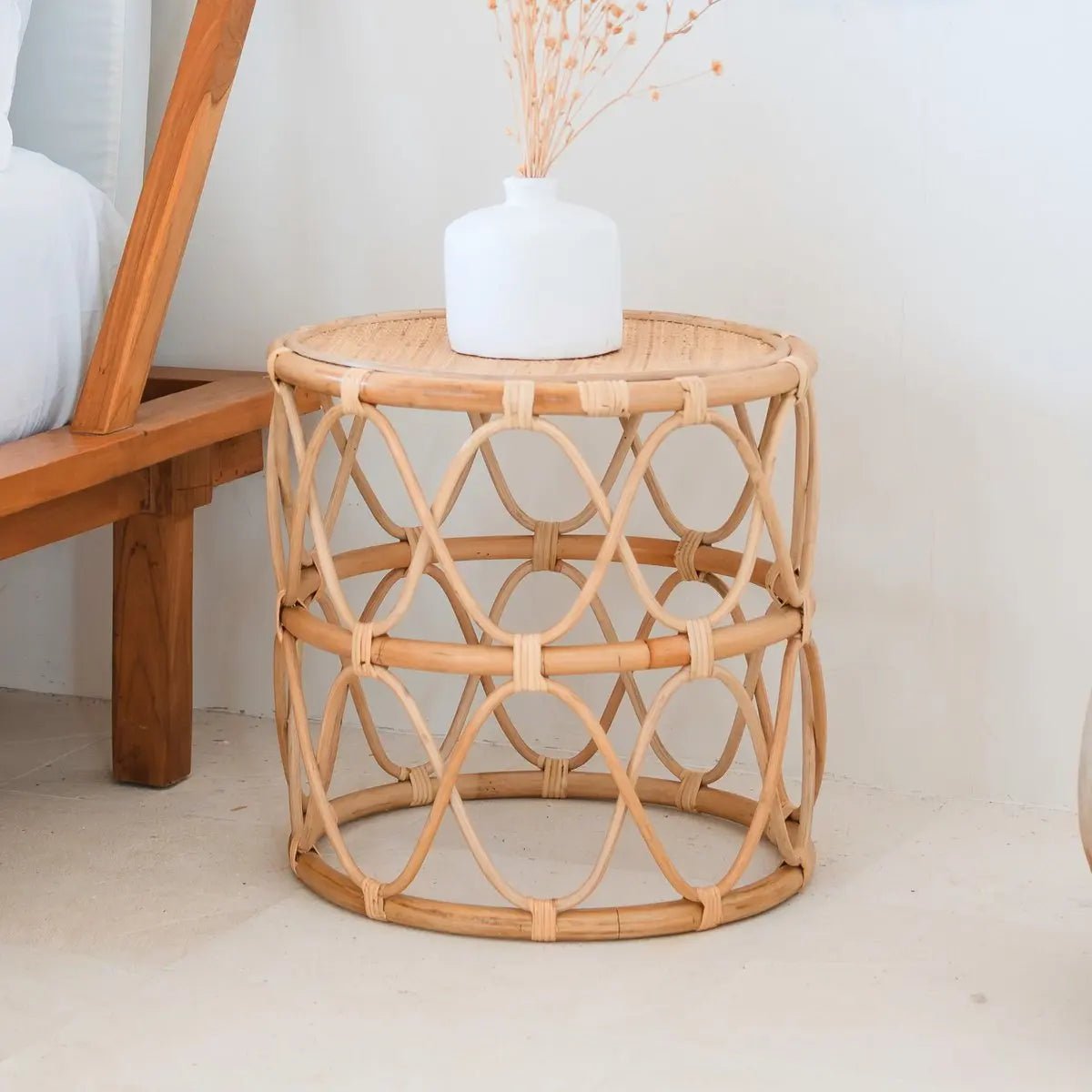 Rotan Bijzettafel MUARA – Rond Ø45 cm
