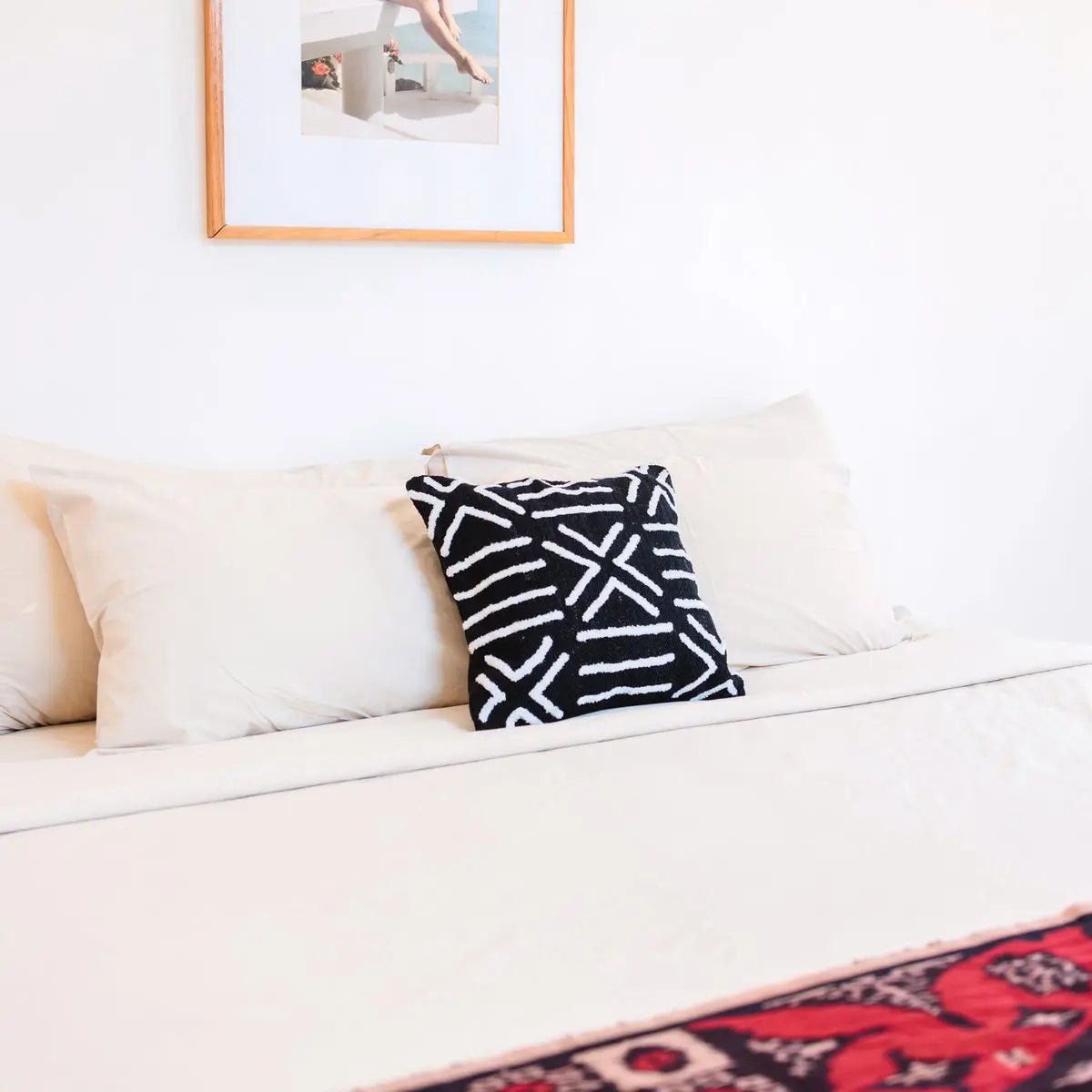 Kussenhoes BIMA – Handgemaakt Boho Zwart, 2 Maten