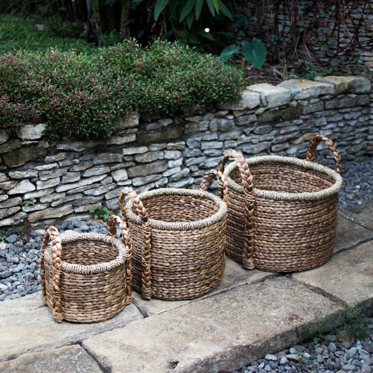 CANGGU Waterhyacint Mand – Plant-, Was- & Opbergmand 3 Maten