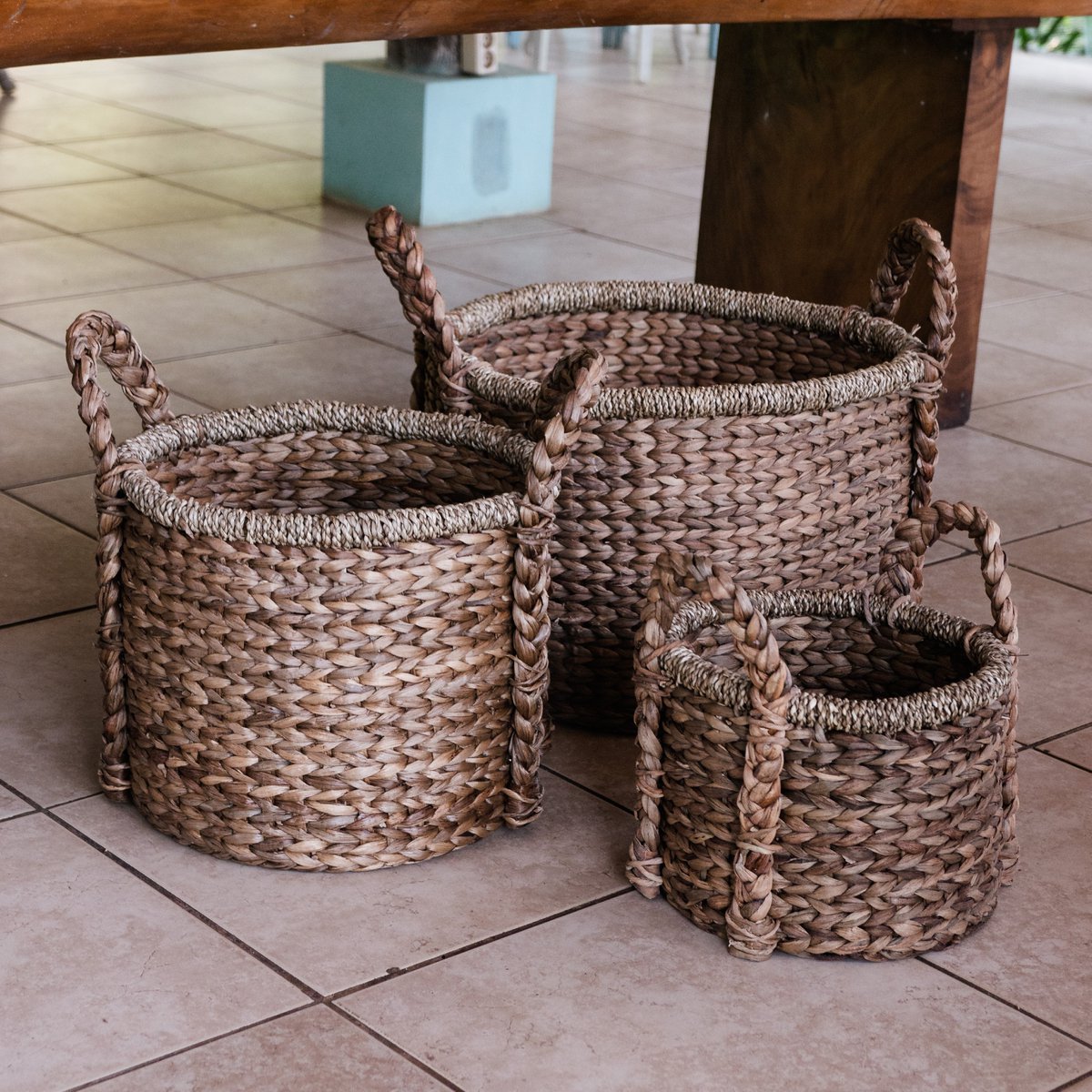 CANGGU Waterhyacint Mand – Plant-, Was- & Opbergmand 3 Maten