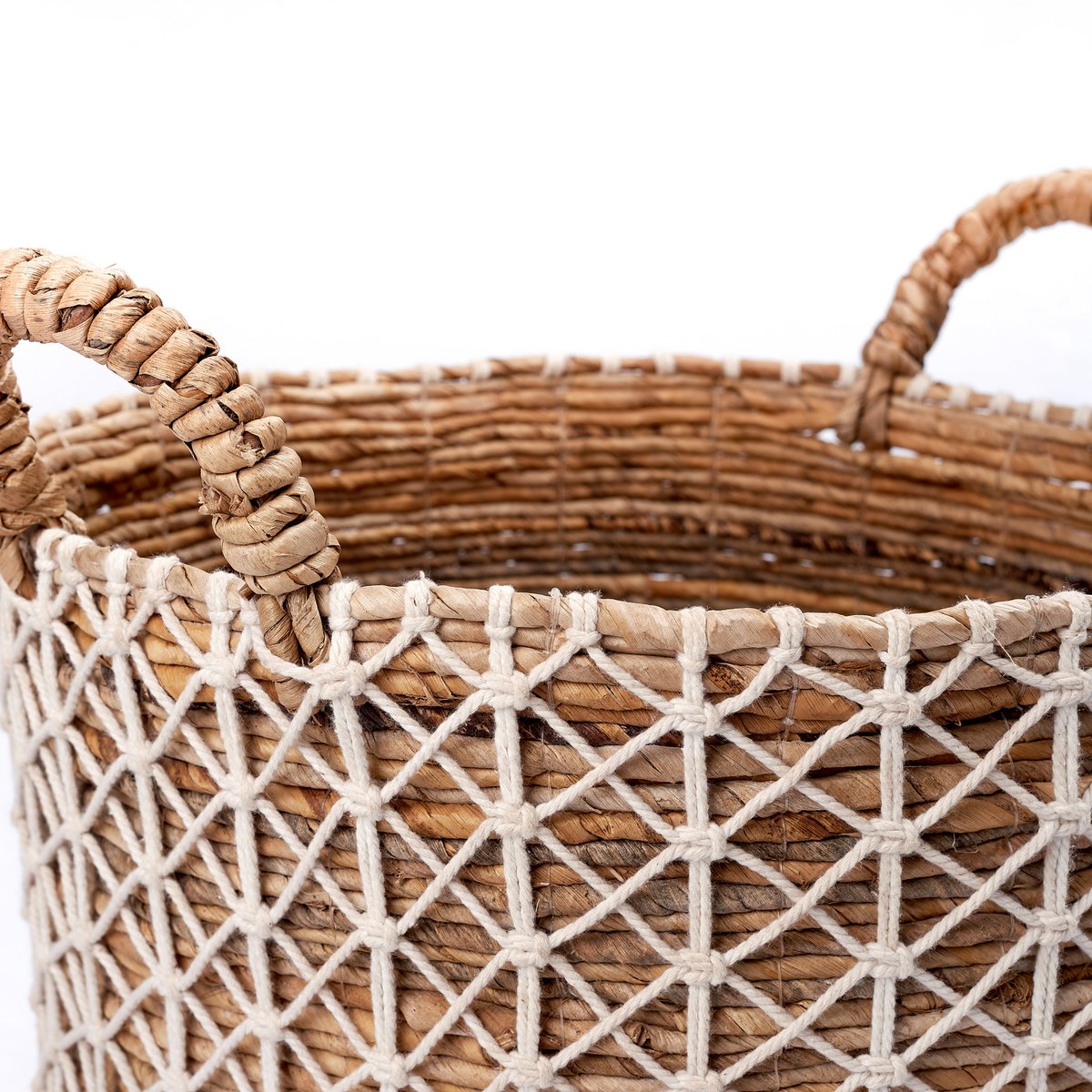 KERSO Boho Was-, Planten- & Opbergmand – Bananenvezel (3 Maten)