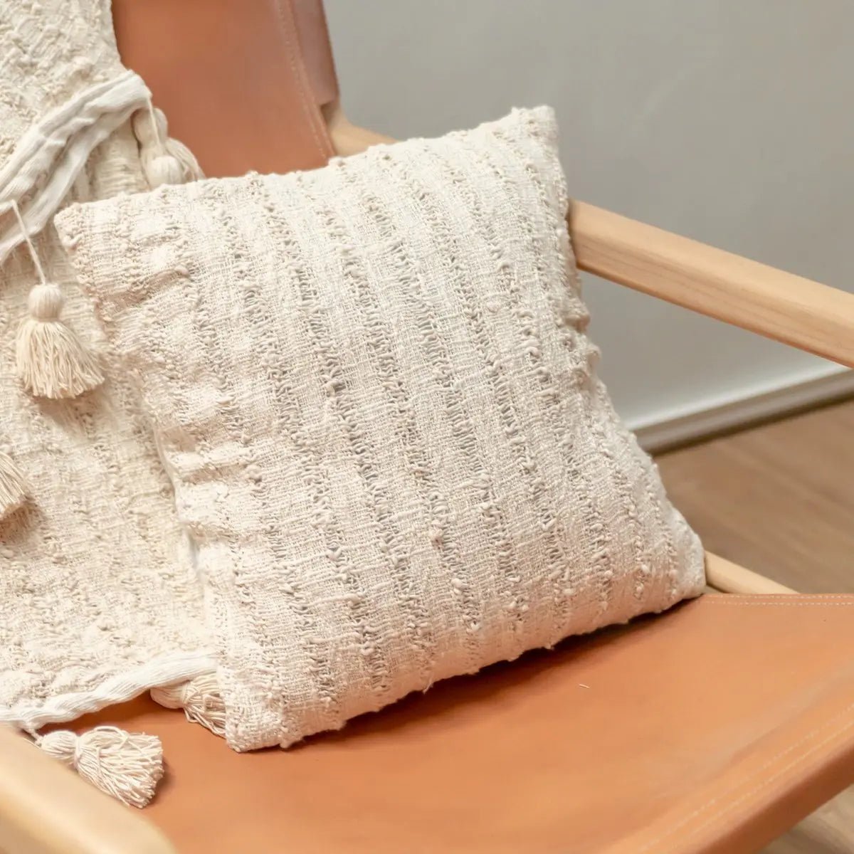 Kussensloop RAHAYU – Handgeweven Katoen, 2 Maten