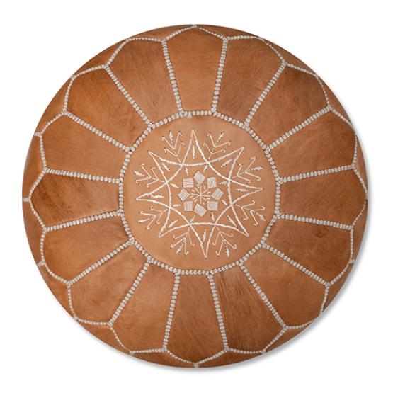 Leren Poef Bruin (XL) – Stijlvol & Comfortabel