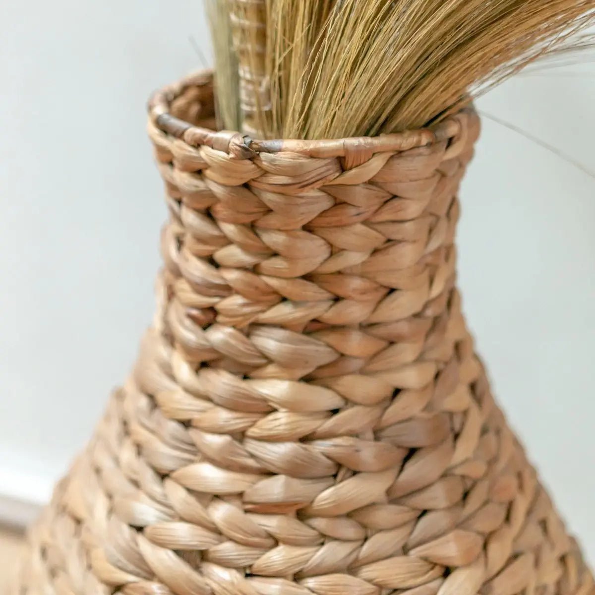 Boho Vaas DAYANA – Naturel, Geweven Waterhyacint