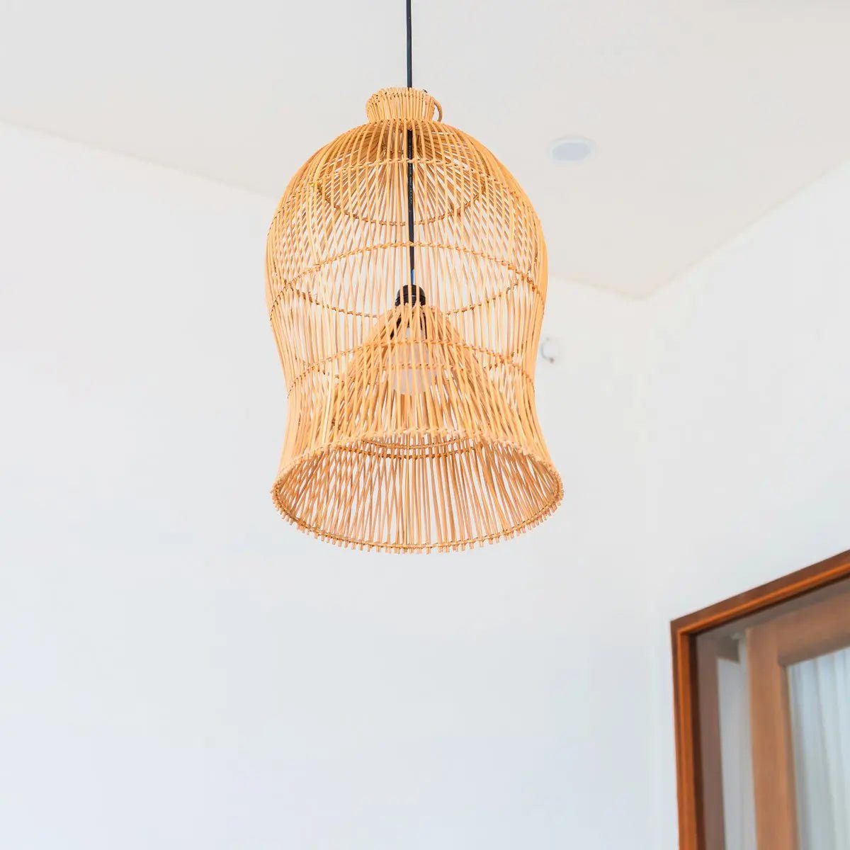 Rotan Lampenkap MAHARA – Boho Hang- & Plafondlamp Ø35 cm