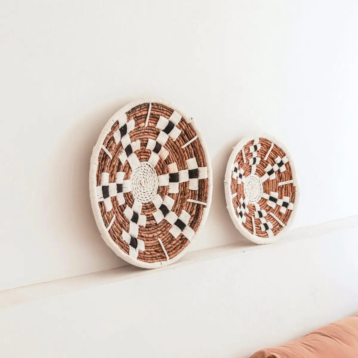 TAMAN Boho Wanddecoratie – Ronde Muurmand van Bananenvezel