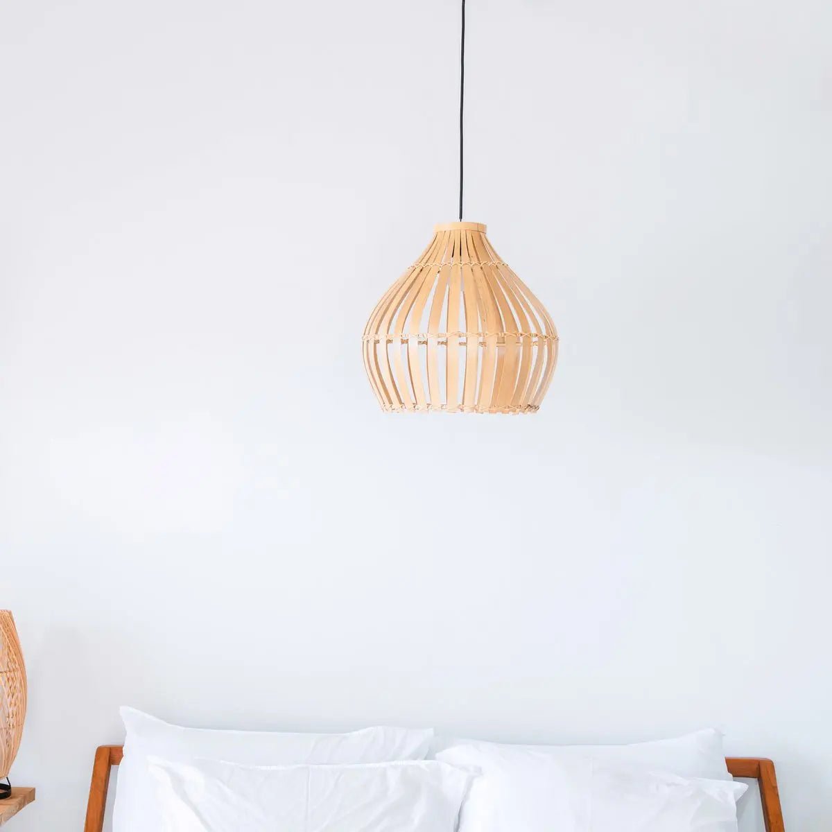 Bamboe Hanglamp KIRMA | Klokvormige Handgemaakte Lampenkap Ø 45 cm