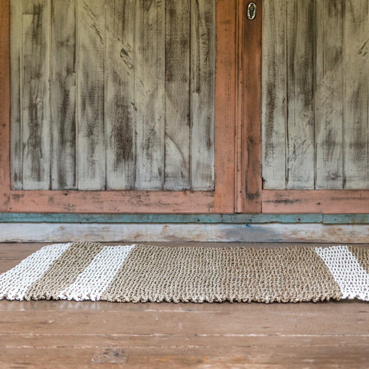 Zeegras Tapijt 120x60 cm – Gestreept Vloerkleed SEWU | Natuurlijk & Handgemaakt
