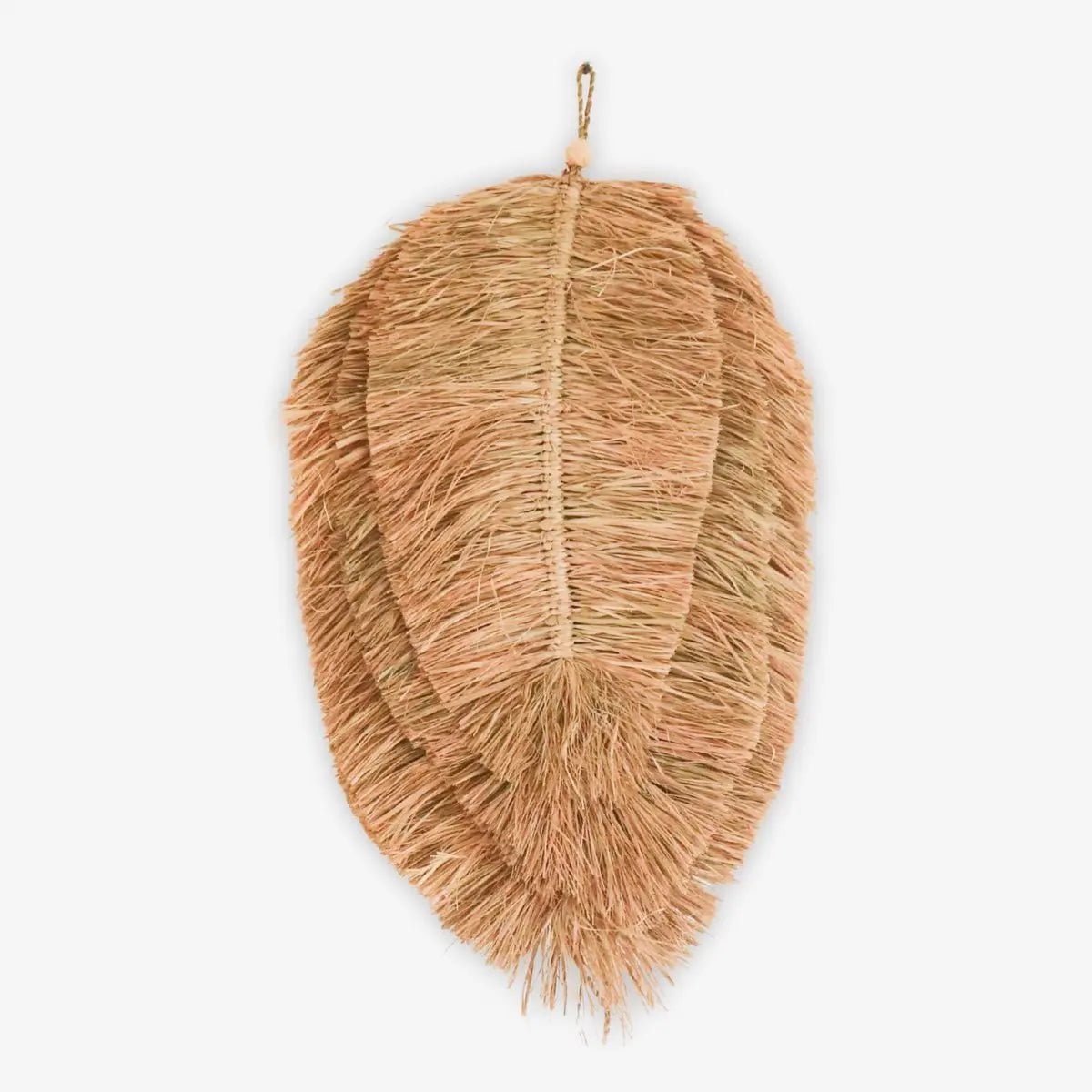 TIPIN Tropisch Wanddecor – Bladvormig, Handgeweven Raffia Ø50 cm