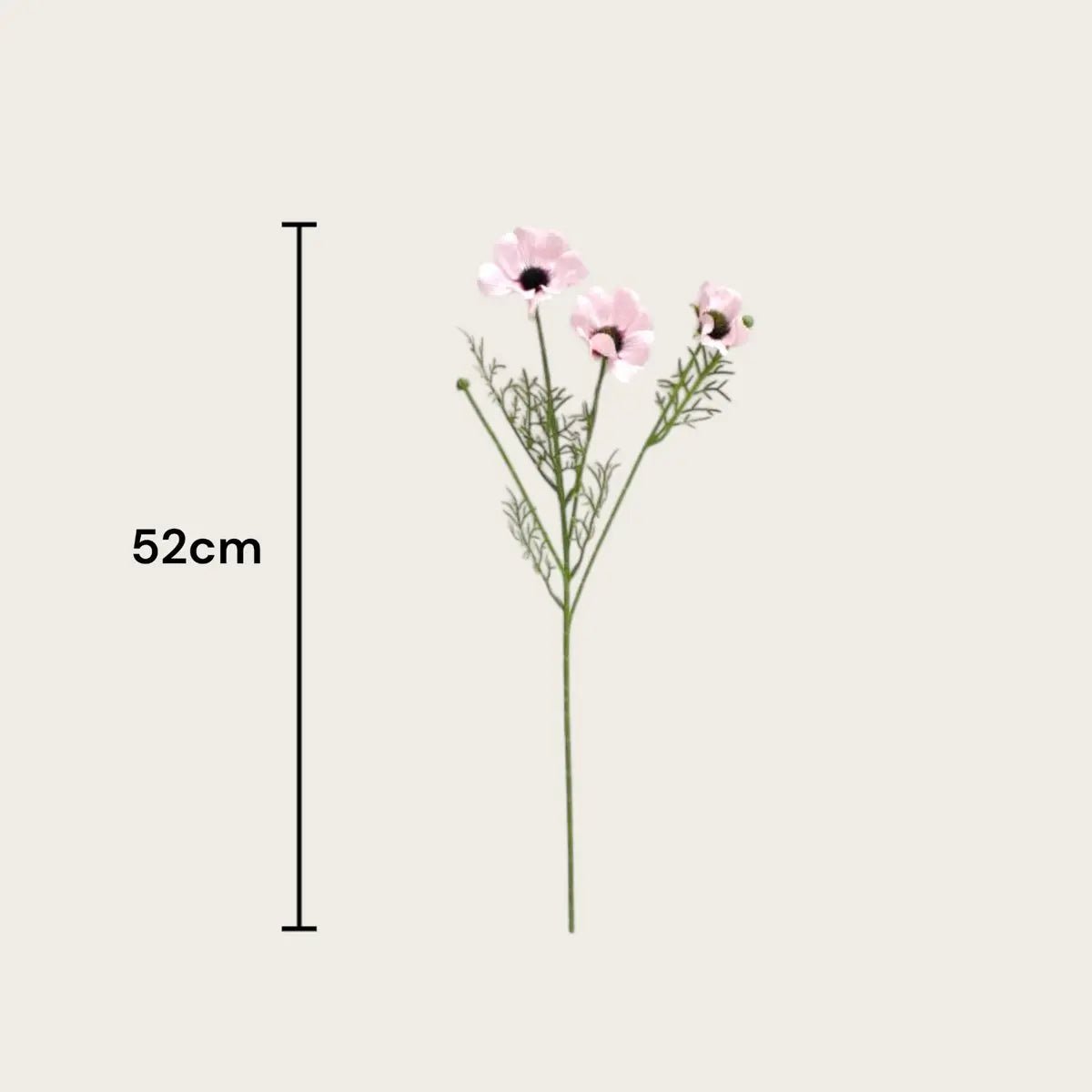 3D real touch chrysanthemum pink | Zijden kunstbloem | Lengte 52cm  1stk