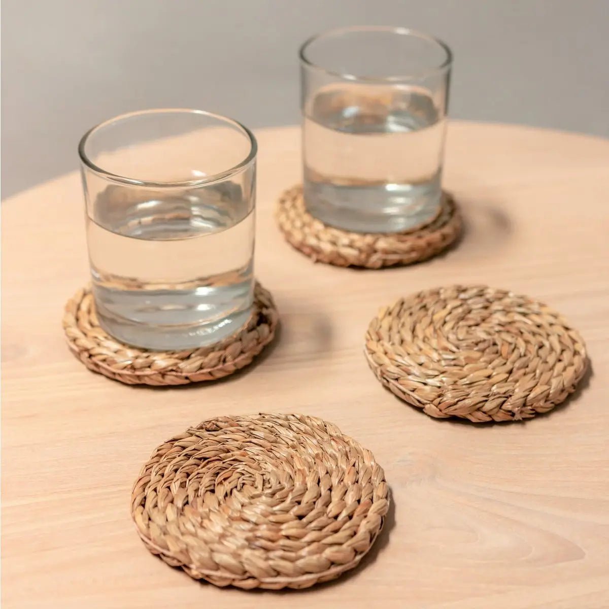 Onderzetters geweven van zeegras Set van 4 of 8 handgemaakte ronde onderzetters SUKU