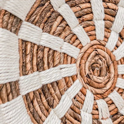 HUTAN Wanddecoratie &amp; Wandmand – Decoratieve Schaal van Bananenvezel