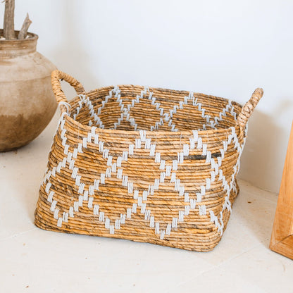 GANDARIA Boho Was-, Plank- &amp; Opbergmand – Bananenvezel (2 Maten)